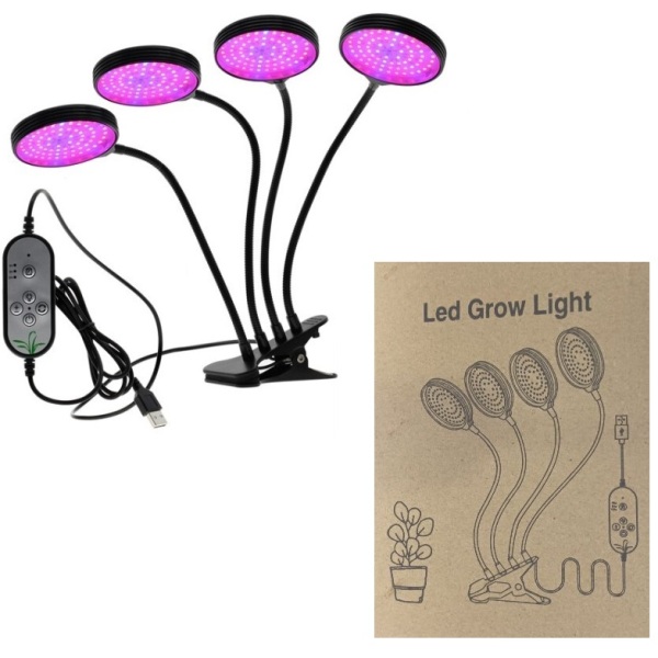 led_grow_light_4_1_zm3x-gu LED φως ανάπτυξης φυτών με χειριστήριο και κλιπ γραφείου USB OEM - Image 1