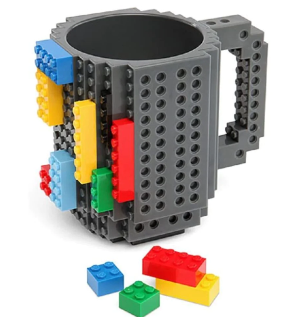 lego_mug_grey_il8i-f5 Πλαστική κούπα βάση για τουβλάκια κατασκευών γκρι OEM - Image 1
