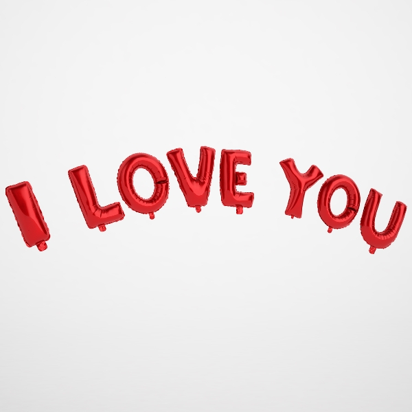 love_2_5k30-fl Μεταλλιζέ κόκκινα μπαλόνια αέρα ή ηλίου OEM - Image 1