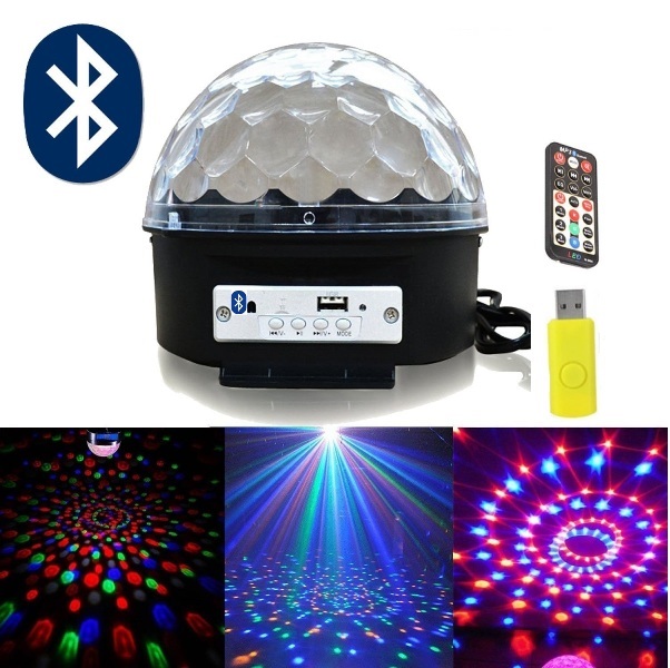 magic_ball_bluetooth Bluetooth φωτορυθμικό LED φωτεινή μπάλα με USB Mp3 Player & τηλεχειρισμό + Δώρο στικάκι 0307 OEM - Image 1