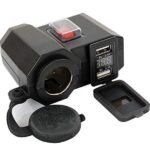 Φορτιστής 2USB μοτοσυκλέτας με υποδοχή αναπτήρα 3σε1 OEM