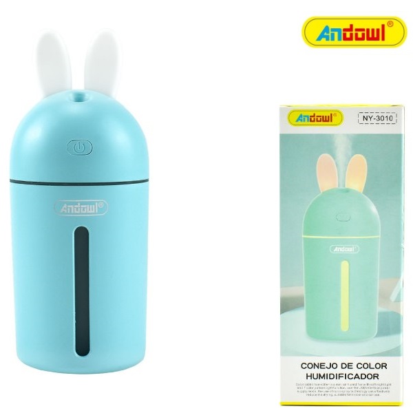 ny-3010_1_lhyh-sf Συσκευή αρωμαθεραπείας και υγραντήρας Κουνελάκι θαλασσί NY-3010 ANDOWL Andowl - Image 1