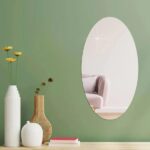 Αυτοκόλλητος καθρέφτης τοίχου οβάλ  μικρός 20x30εκ OEM