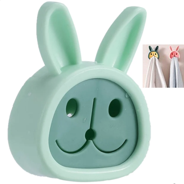 rabbit_mint__1_9olm-71 Πετσετοθήκη τοίχου σιλικόνης κουνέλι βεραμάν 20713 OEM - Image 1