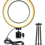 Φωτιστικό δαχτυλίδι USB LED 16 cm με ροοστάτη και τρίποδο 0445 OEM