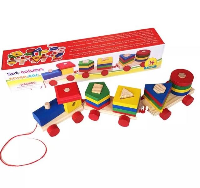 set_column_three_car_1_jd9b-vz Ξύλινο τραινάκι με χρώματα και σχήματα 0504 OEM - Image 1