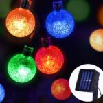 Ηλιακά φωτάκια κήπου μπαλίτσες 20Led 2 προγράμματα, πολύχρωμα OEM