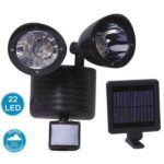 Αυτόνομος διπλός ηλιακός προβολέας με ανιχνευτή κίνησης και πάνελ φόρτισης OEM