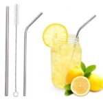 Σετ επαναχρησιμοποιούμενα ανοξείδωτα καλαμάκια