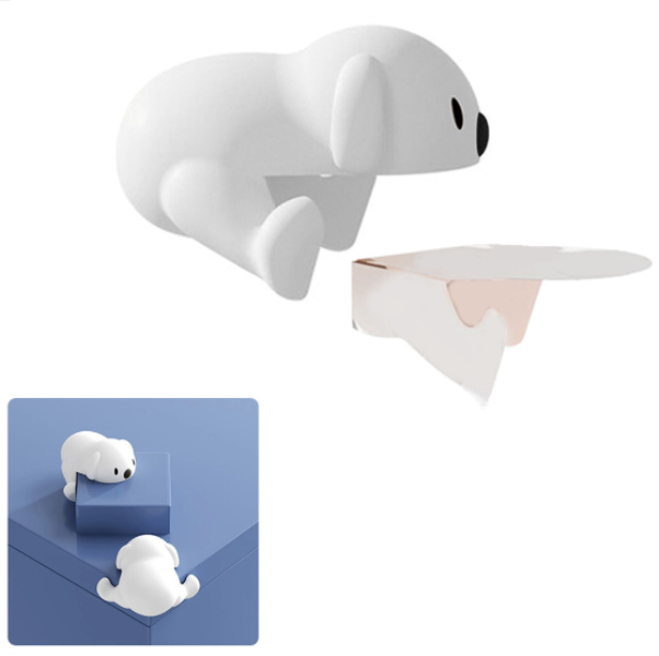 table_protection_white_1_eub5-a6 Προστατευτικό γωνίας σιλικόνης λευκό Σκυλάκι σετ 4 τεμαχίων 20727 OEM - Image 1