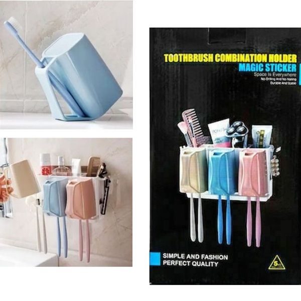 toothbrush_holder_5154_2_owxq-11 Θήκη τοίχου μπάνιου για οδοντόβουρτσες και αξεσουάρ 5154 OEM - Image 1