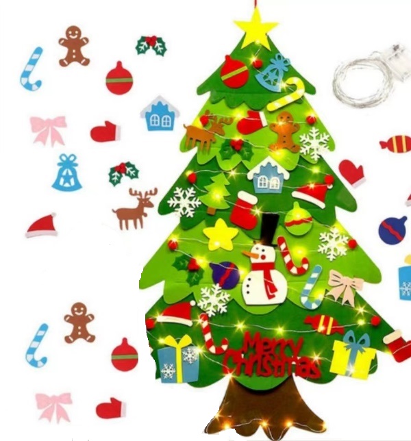 tree_12_j6yc-un Παιδικό Χριστουγεννιάτικο δέντρο από τσόχα 94cm OEM - Image 1