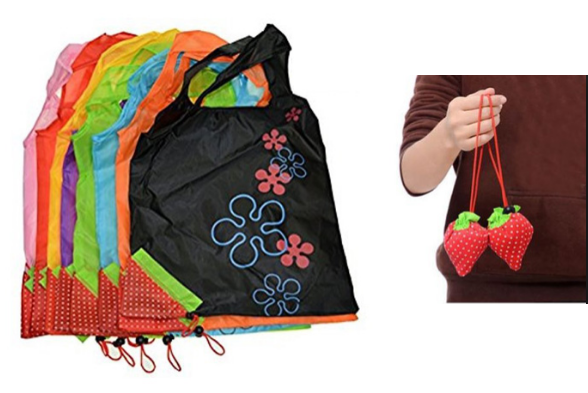 tsanta_34 Επαναχρησιμοποιούμενες οικολογικές τσάντες για ψώνια - πουγκί "φράουλα" 34x34 εκ OEM - Image 1