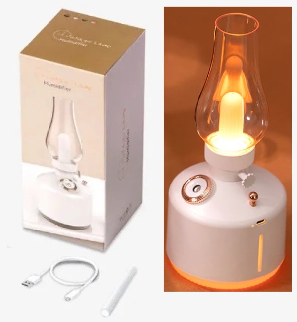 Επαναφορτιζόμενος υγραντήρας συσκευή αρωμαθεραπείας λάμπα ρετρό LA-0621 OEM - Image 1