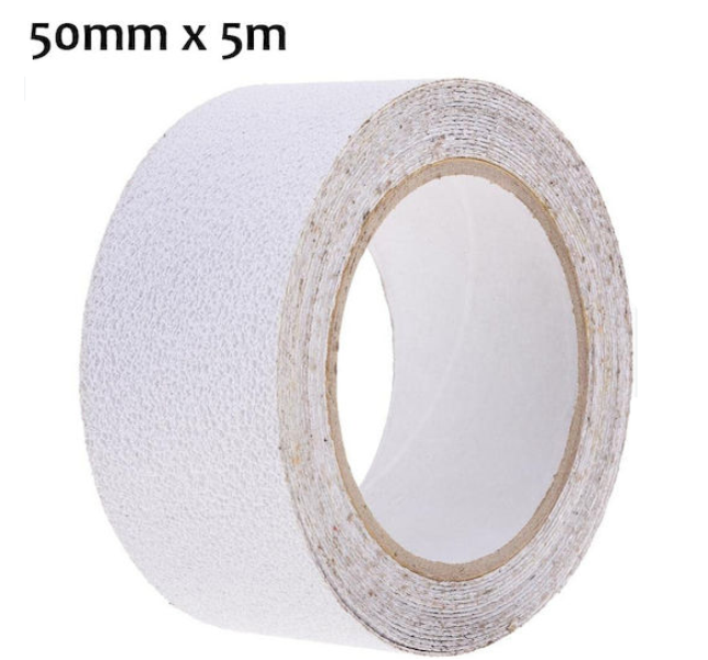 white_axm5-nk Αυτοκόλλητη αντιολισθητική ταινία 50mmx5m Highpower Λευκό OEM - Image 1