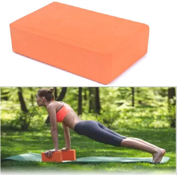 yoga_bricks_orange_1_qqwd-qw Τουβλάκι ισορροπίας για γιόγκα και πιλάτες πορτοκαλί EVA OEM - Image 1