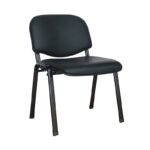 MILOS ΔΕΡΜΑΤΙΝΗ ΜΑΥΡΟ PU ΚΑΡΕΚΛΑ ΒΑΦΗΣ 54Χ58.5Χ47-78.5εκ.