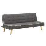 KLARA GREY ΥΦΑΣΜΑ ΚΑΝΑΠΕΣ-ΚΡΕΒΑΤΙ 179X78X74εκ.