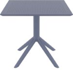 SKY DARK GREY 80X80X74εκ. ΤΡΑΠΕΖΙ ΠΟΛ/ΝΙΟΥ - Image 2