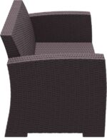 MONACO BROWN 2ΘΕΣΙΟΣ ΚΑΝΑΠΕΣ ΠΟΛ/ΝΙΟΥ 140X79X79εκ. - Image 2