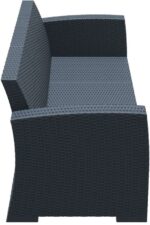 MONACO DARK GREY 3ΘΕΣΙΟΣ ΚΑΝΑΠΕΣ ΠΟΛ/ΝΙΟΥ 198X79X79εκ. - Image 2