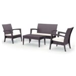 MIAMI SET BROWN ΜΕ ΜΑΞ.(1ΚΑΝ.+2ΠΟΛ+ΤΡΑΠ.92Χ53εκ.)ΠΟΛ/ΝΙΟΥ