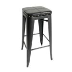 TEXAS ΣΚΑΜΠΟ 76εκ. Χ.ΠΛΑΤΗ ΜΑΥΡΟ ΜΑΤ/ΜΑΥΡΗ ΔΕΡΜΑΤΙΝΗ 42Χ42Χ76εκ.