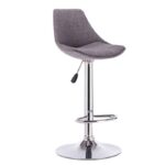 Σκαμπό Μπάρ 2τμχ Bar88 Grey Ύφασμα 38x46x105εκ.