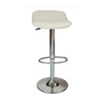 Σκαμπό Μπάρ 2τμχ Bar3 Cream Pvc 38x38x85εκ.