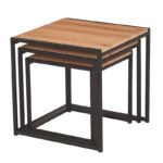 ALBA SET 3 ΤΜΧ ΤΡΑΠΕΖΑΚΙΑ OAK GRAIN 45Χ45Χ45-40Χ40Χ40-35Χ35Χ35εκ.