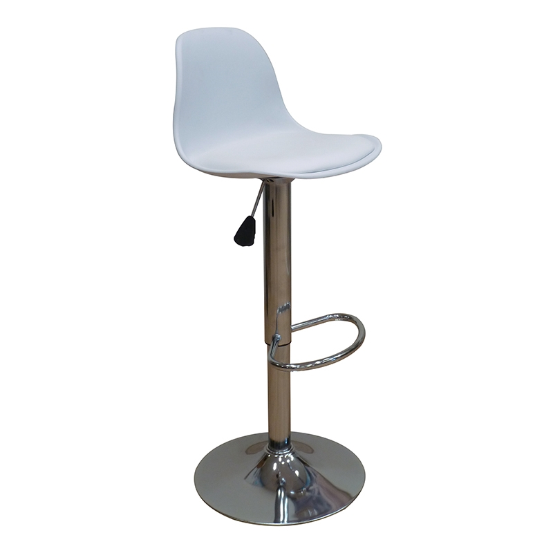 0008917 Σκαμπό Μπάρ 2τμχ Bar92 White Pu/Pp 37x33x102εκ. - Image 1