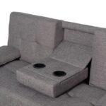 ELTON GREY ΥΦΑΣΜΑ ΚΑΝΑΠΕΣ-ΚΡΕΒΑΤΙ 181X86X78εκ. - Image 3