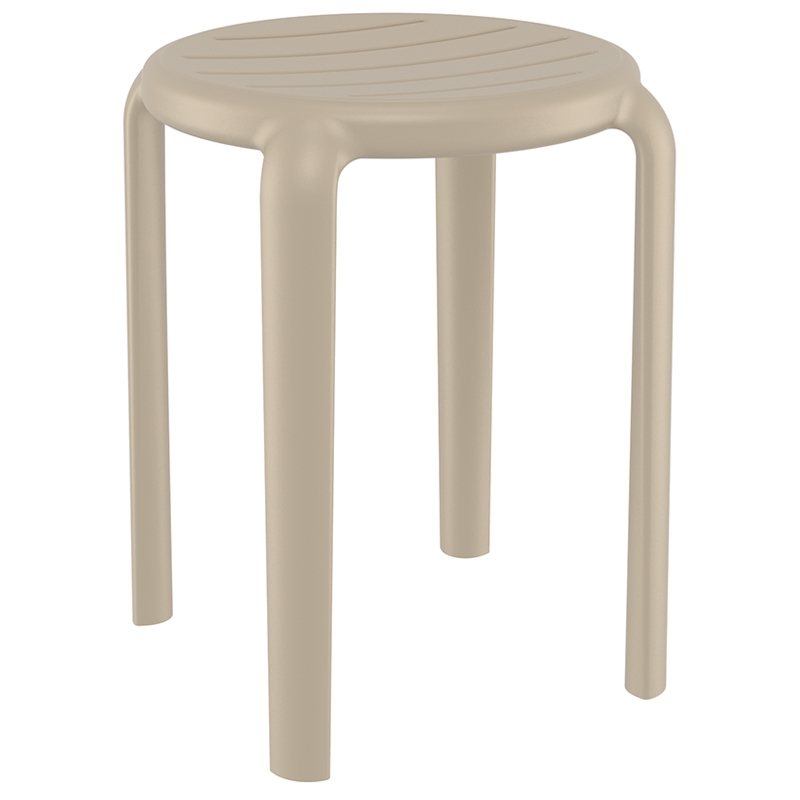 0009626 TOM 45εκ. ΣΚΑΜΠΟ TAUPE ΠΟΛ/ΝΙΟΥ 34X34X45εκ. - Image 1