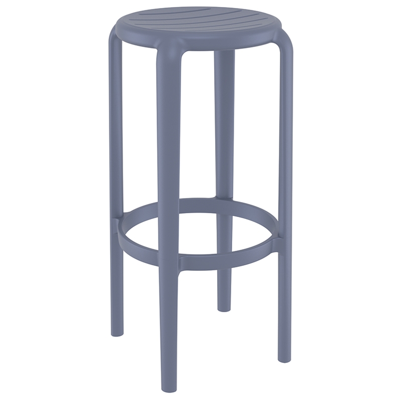 0009655 TOM 75εκ. ΣΚΑΜΠΟ DARK GREY ΠΟΛ/ΝΙΟΥ 36X36X75εκ. - Image 1