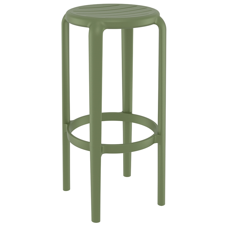 0009659 TOM 75εκ. ΣΚΑΜΠΟ OLIVE GREEN ΠΟΛ/ΝΙΟΥ 36X36X75εκ. - Image 1