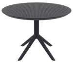 SKY BLACK Φ105X74εκ. ΤΡΑΠΕΖΙ ΠΟΛ/ΝΙΟΥ