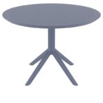 SKY DARK GREY Φ105X74εκ. ΤΡΑΠΕΖΙ ΠΟΛ/ΝΙΟΥ