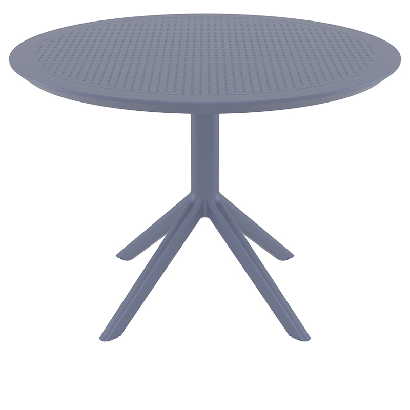0009694 SKY DARK GREY Φ105X74εκ. ΤΡΑΠΕΖΙ ΠΟΛ/ΝΙΟΥ - Image 1