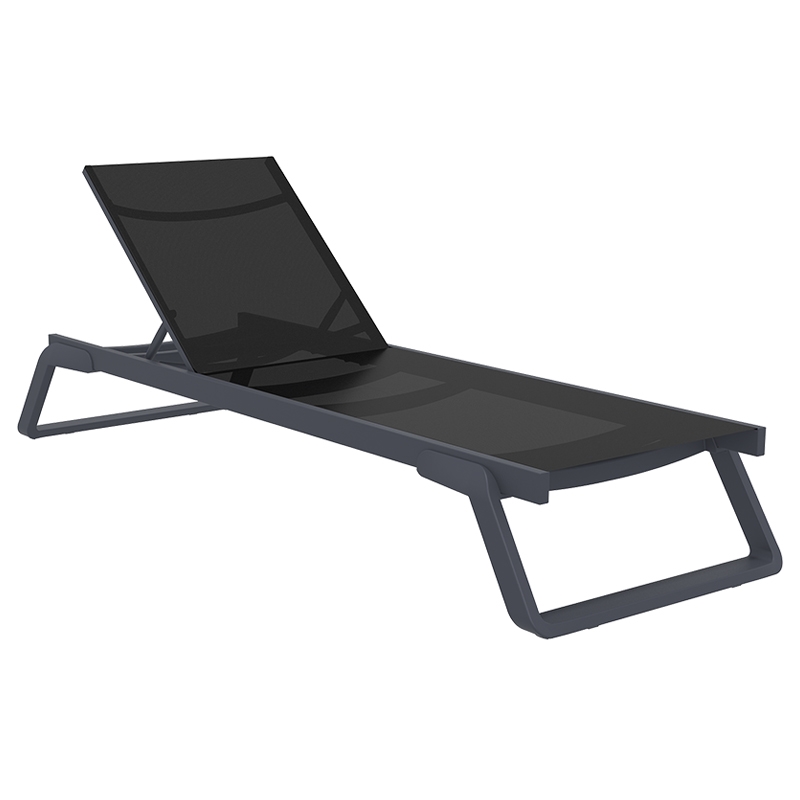 0009712 TROPIC ΞΑΠΛΩΣΤΡΑ DARK GREY/BLACK ΑΛΟΥΜ-ΠΟΛ/ΝΙΟΥ 210X72X31εκ. - Image 1