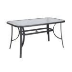 DENIM ΑΝΘΡΑΚΙ 140Χ80X71εκ. ΜΕΤΑΛΛΙΚΟ ΤΡΑΠΕΖΙ