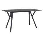 MAX ΤΡΑΠΕΖΙ 140X80Χ74εκ. BLACK LAMINATE 12mm