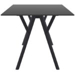 MAX ΤΡΑΠΕΖΙ 140X80Χ74εκ. BLACK LAMINATE 12mm - Image 3