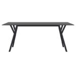 MAX ΤΡΑΠΕΖΙ 180X90Χ74εκ. BLACK LAMINATE 12mm - Image 2