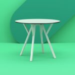 MAX ΤΡΑΠΕΖΙ Φ90Χ74εκ. WHITE LAMINATE 12mm - Image 3