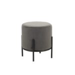 BELLA/R ΣΚΑΜΠΟ GREY VELVET ΥΦΑΣΜΑ Φ.35Χ38εκ.