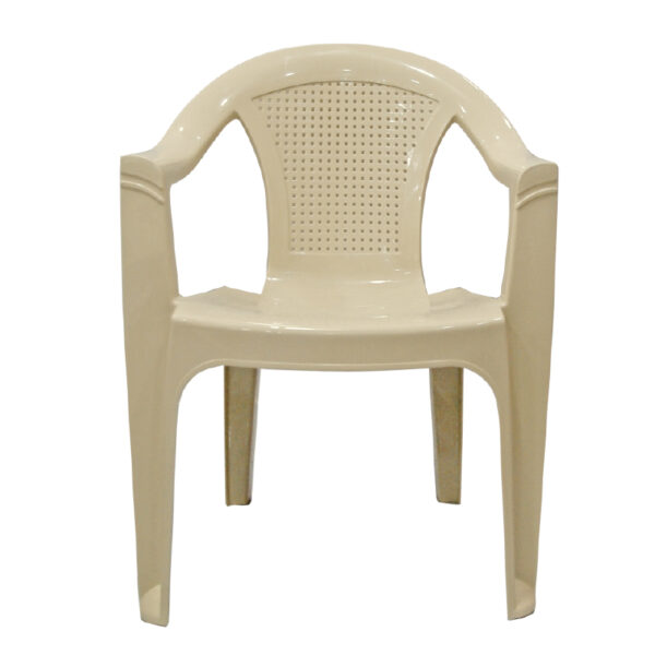 Πολυθρόνα "ERMIS" πλαστική σε χρώμα μπεζ 58x58x79