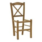 Καρέκλα καφενείου Santorini χιαστή καρυδί ξύλο 42x40x89εκ