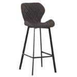 MARTIN ΜΑΥΡΟ ΥΦΑΣΜΑ(Σ2)73εκ.ΣΚΑΜΠΟ ΜΕΤΑΛΛΙΚΟ 45X49X73-106εκ.