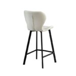 MARTIN OFF WHITE ΥΦΑΣΜΑ(Σ2)66εκ. ΣΚΑΜΠΟ ΜΕΤΑΛΛΙΚΟ 45X49X66-98εκ. - Image 3