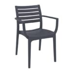 Σετ Τραπεζαρίας 9τμχ Vegas Artemis Dark Grey 100X180/220Χ75εκ. - Image 2
